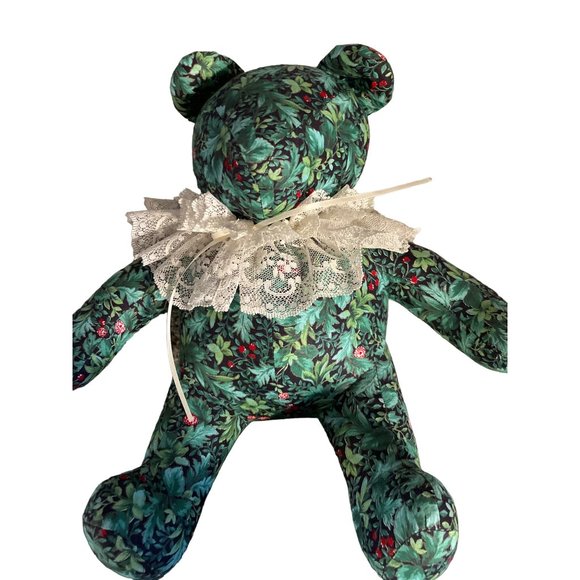 Homemade Stuffed Plush Teddy Bear Christmas Theme Pattern - Picture 2 of 11